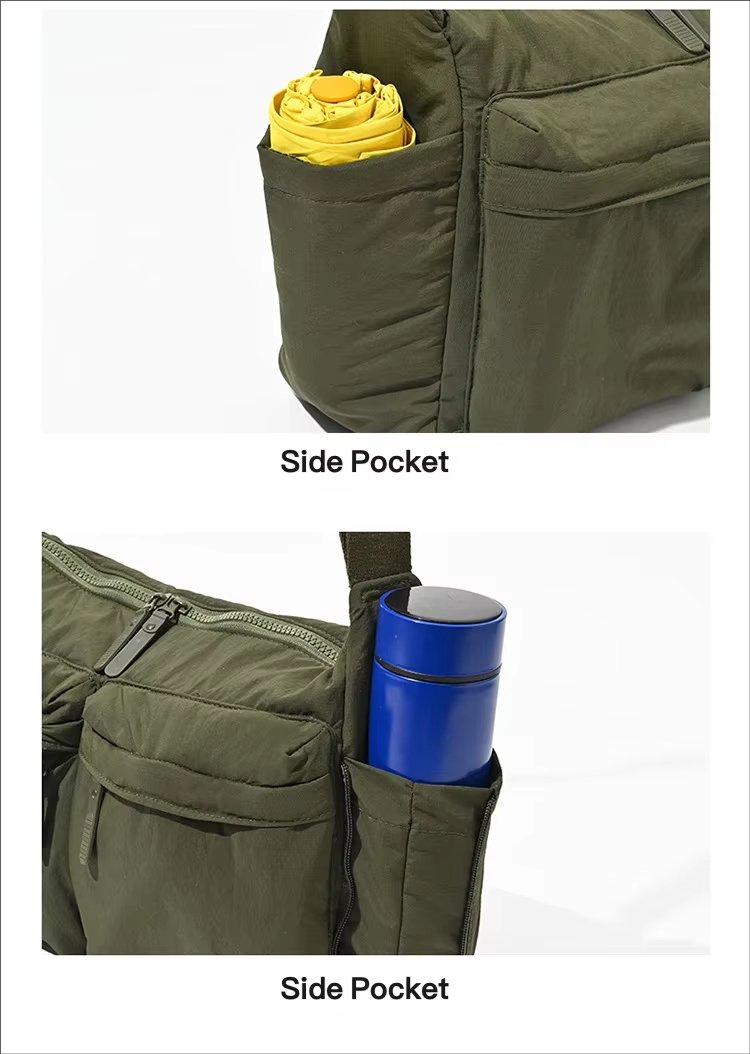 Unisex Fashion Casual Multi-pocket Messenger Bag Large Capacity Waterproof Nylon Crossbody Shoulder Handbags - product detail