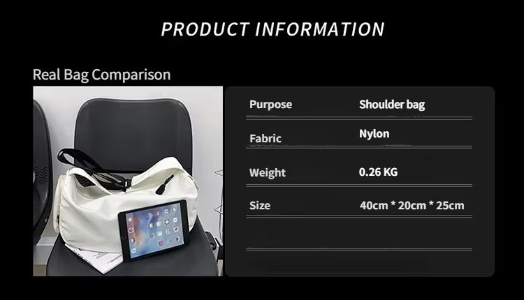 Waterproof Large Capacity Foldable Lightweight Multi-function Gym Travel Tote Bag - product detail