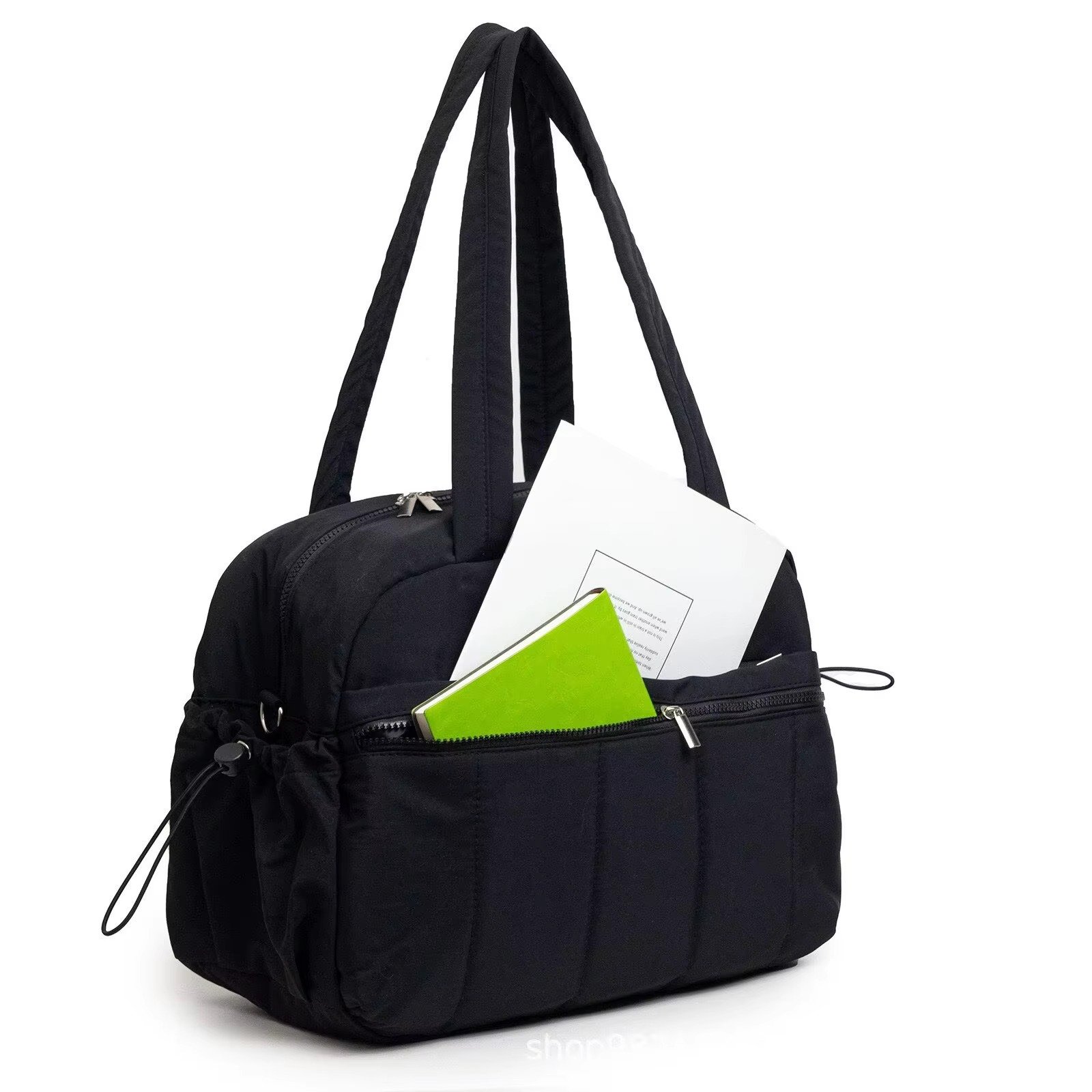 Large Capacity Travel Duffle Bag Waterproof Nylon Yoga Sports Gym Fitness Bag Lightweight PUffer Quilted Tote Bag detail image