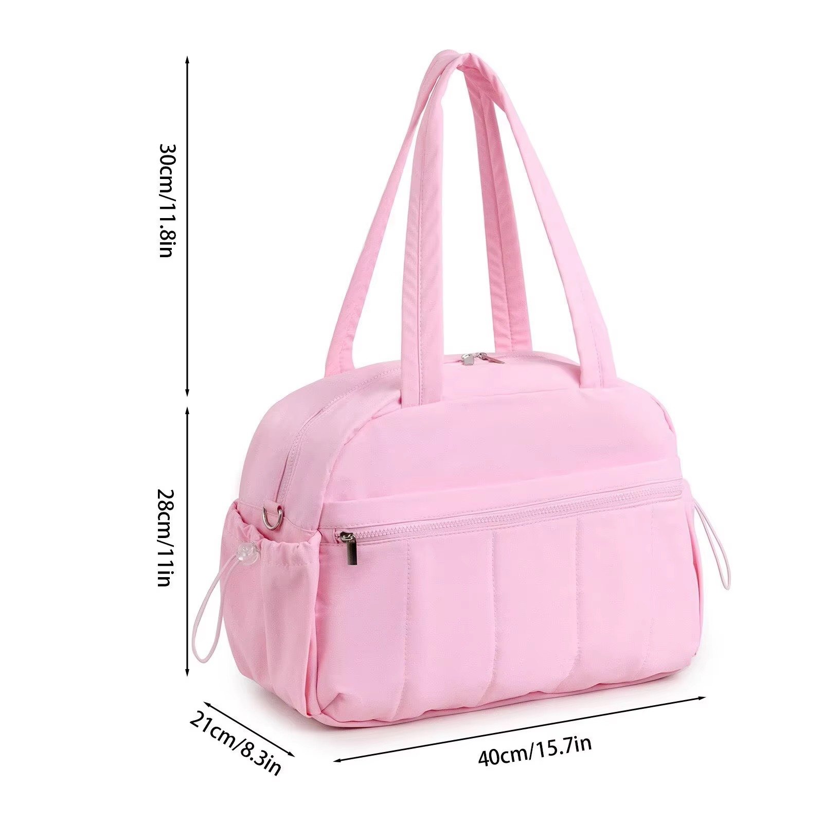 Large Capacity Travel Duffle Bag Waterproof Nylon Yoga Sports Gym Fitness Bag Lightweight PUffer Quilted Tote Bag detail image