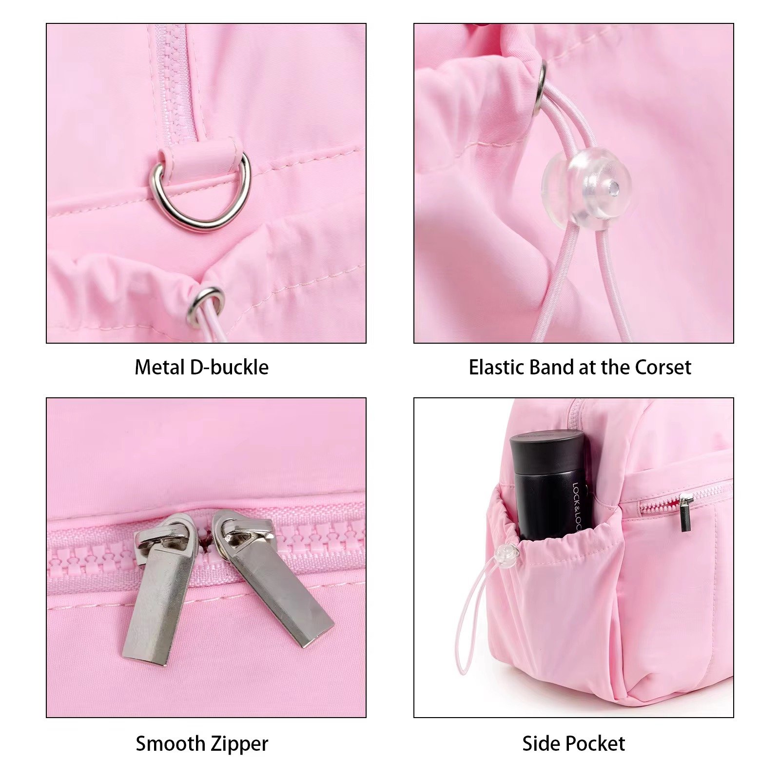 Large Capacity Travel Duffle Bag Waterproof Nylon Yoga Sports Gym Fitness Bag Lightweight PUffer Quilted Tote Bag detail image