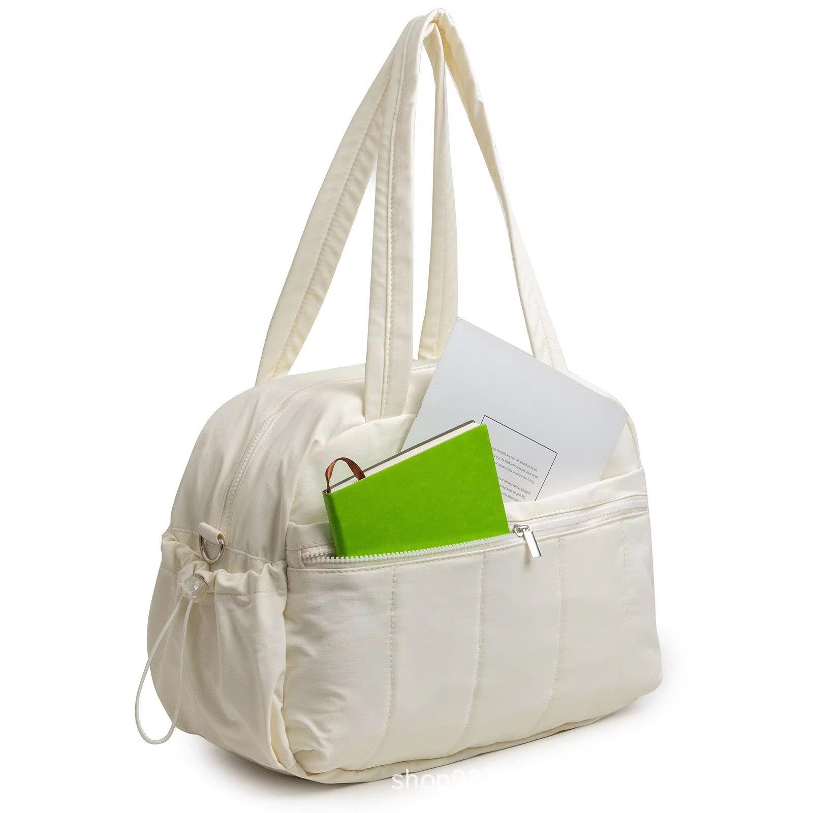 Large Capacity Travel Duffle Bag Waterproof Nylon Yoga Sports Gym Fitness Bag Lightweight PUffer Quilted Tote Bag detail image