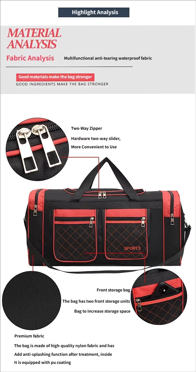 Water-Resistant Oxford Weekend Travel Duffel Bag product detail