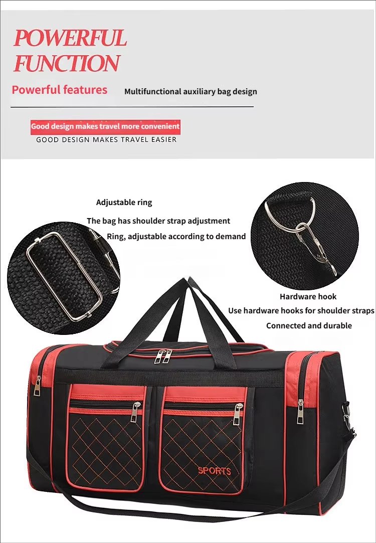 Water-Resistant Oxford Weekend Travel Duffel Bag product detail