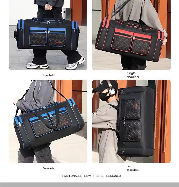 Water-Resistant Oxford Weekend Travel Duffel Bag product detail