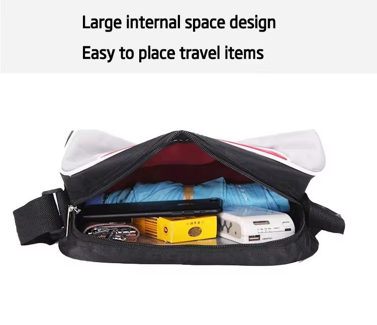 Custom Waterproof Oxford Crossbody Tote Bag – Striped Shoulder Bag for Travel & Shopping product detail