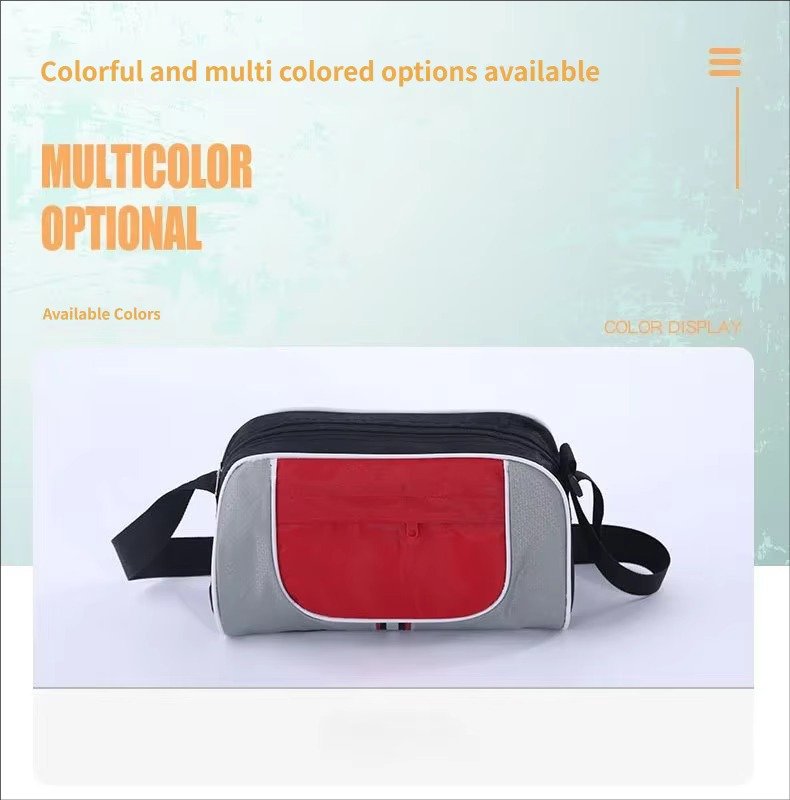 Custom Waterproof Oxford Crossbody Tote Bag – Striped Shoulder Bag for Travel & Shopping product detail