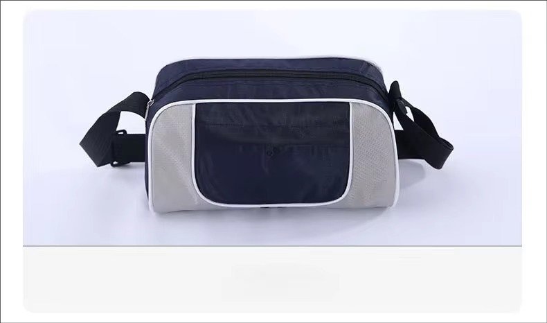 Custom Waterproof Oxford Crossbody Tote Bag – Striped Shoulder Bag for Travel & Shopping product detail