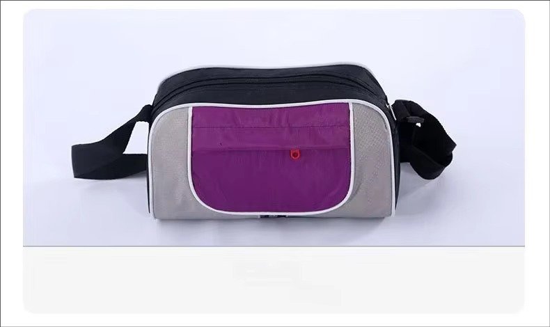Custom Waterproof Oxford Crossbody Tote Bag – Striped Shoulder Bag for Travel & Shopping product detail