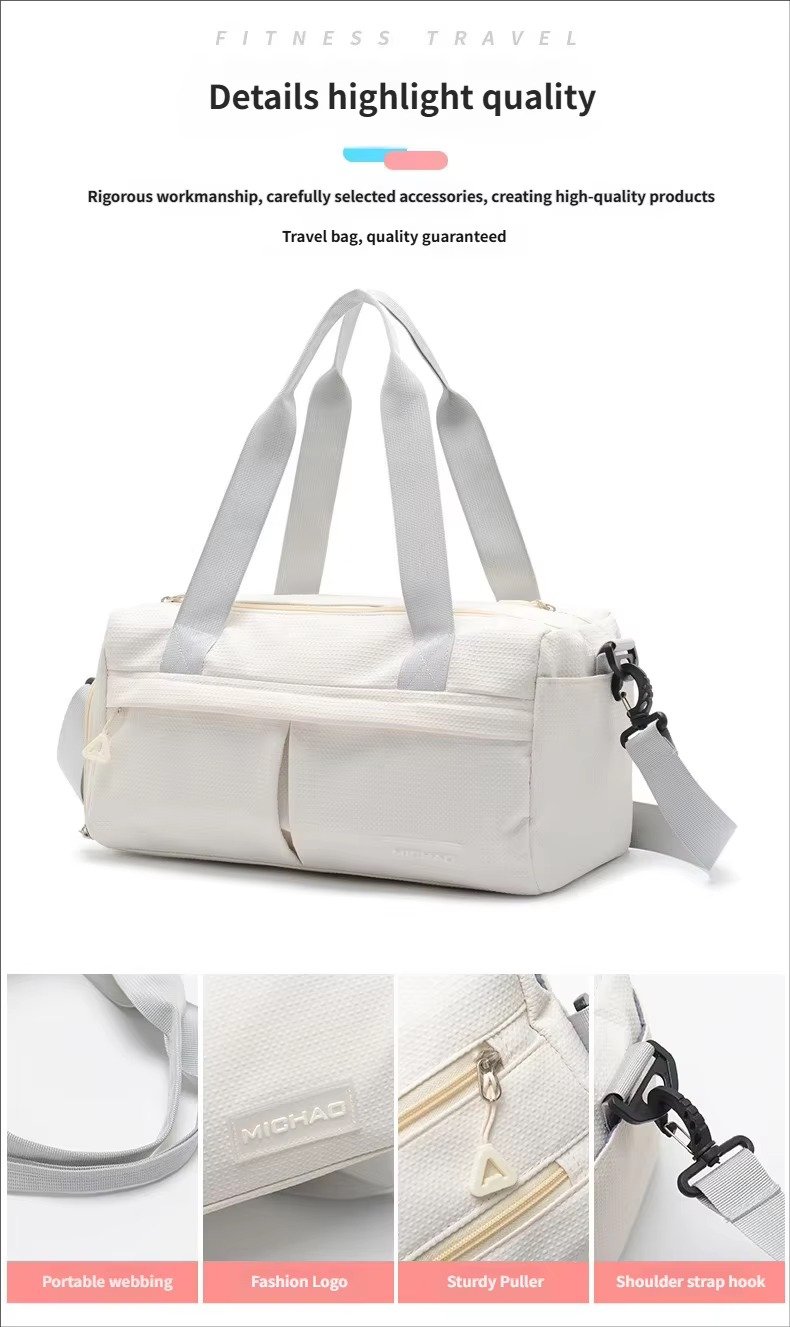 Wholesale Waterproof Nylon Gym Duffle Bag 20-30L with Shoe Compartment – Yoga & Travel Bag product detail