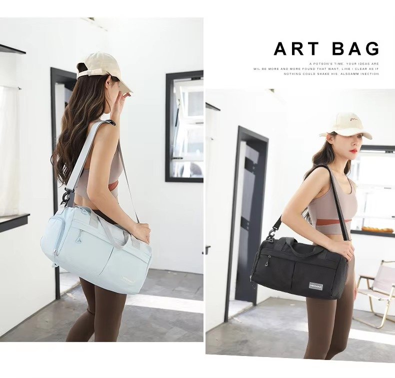 Wholesale Waterproof Nylon Gym Duffle Bag 20-30L with Shoe Compartment – Yoga & Travel Bag product detail