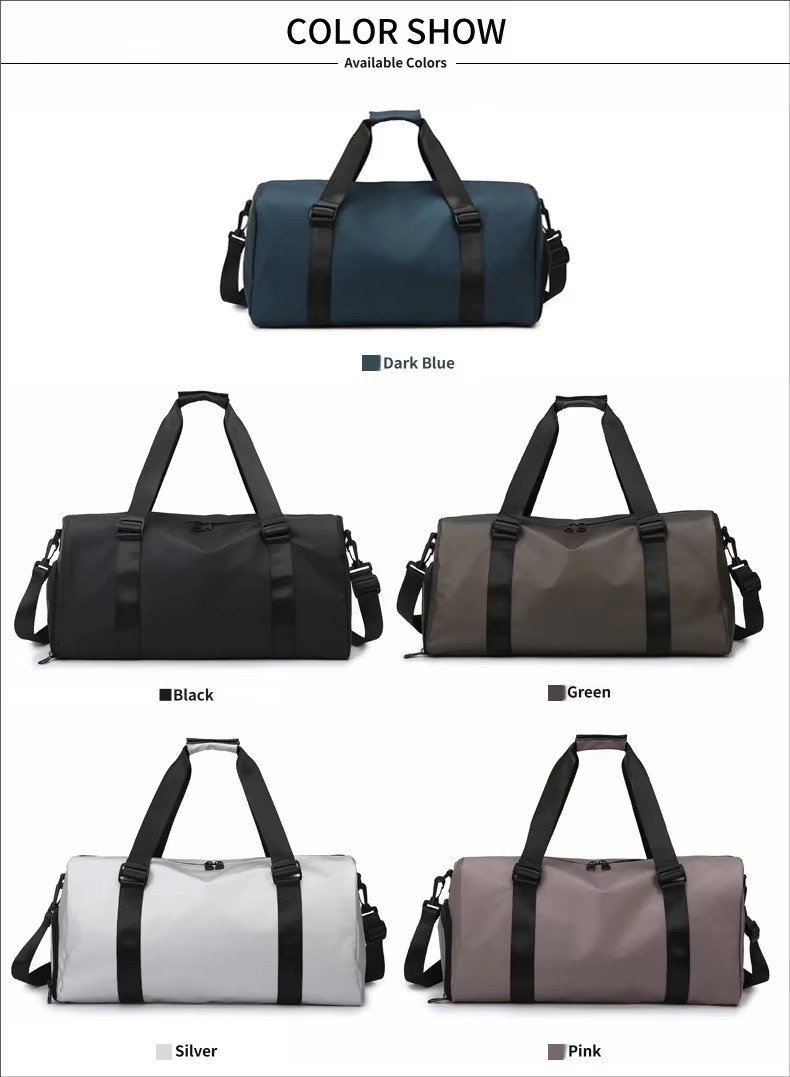 Custom Logo Waterproof Oxford Duffel Bag 30-40L with Shoe Compartment – Gym, Yoga & Swim Bag product detail