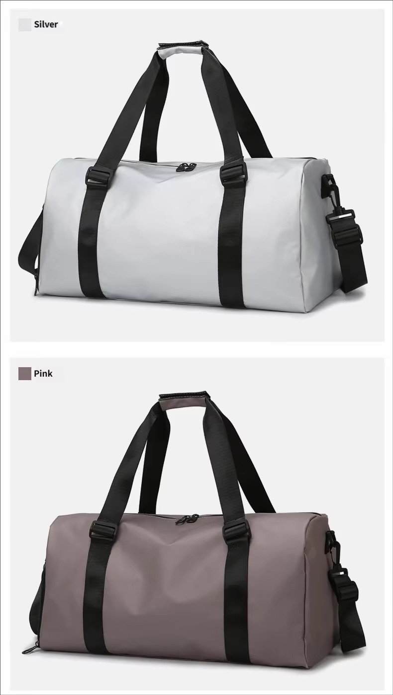Custom Logo Waterproof Oxford Duffel Bag 30-40L with Shoe Compartment – Gym, Yoga & Swim Bag product detail