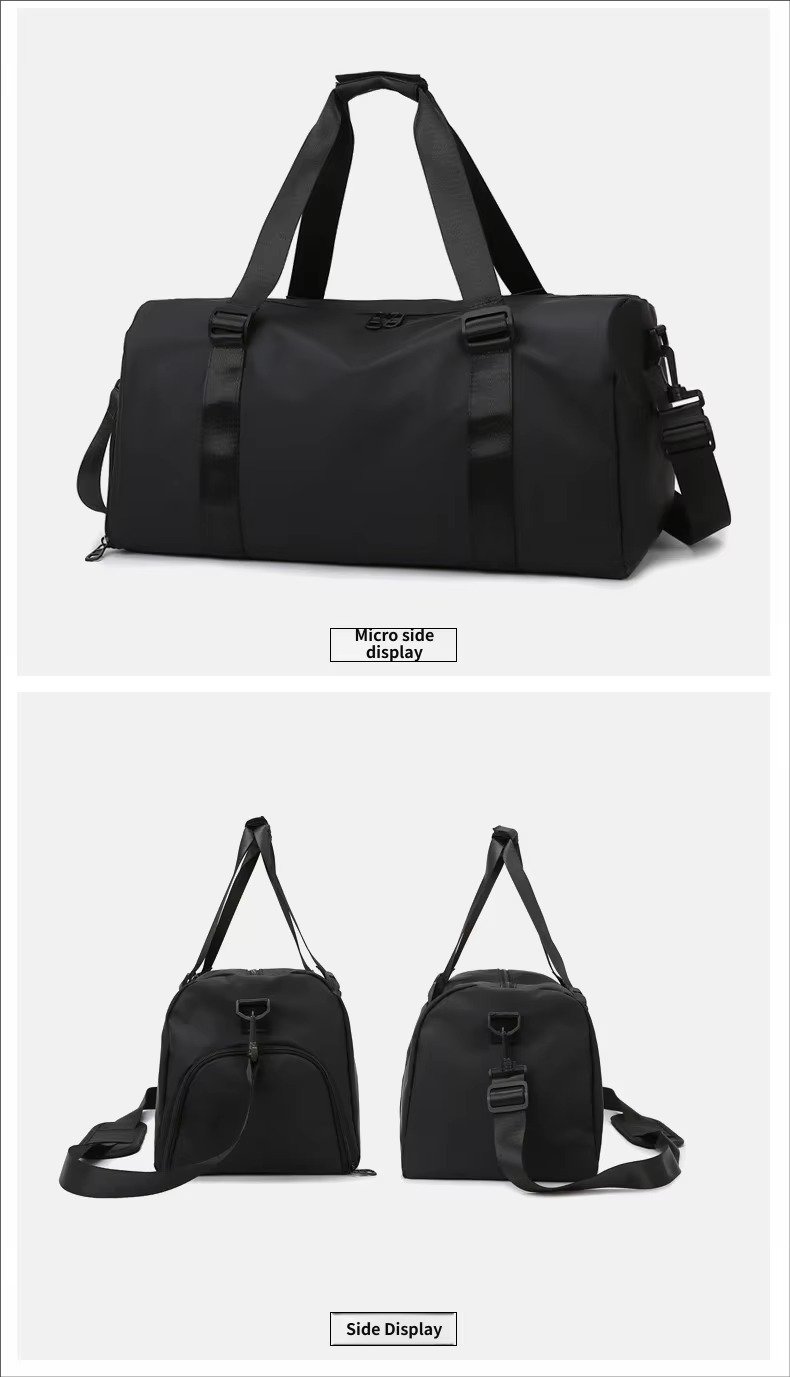 Custom Logo Waterproof Oxford Duffel Bag 30-40L with Shoe Compartment – Gym, Yoga & Swim Bag product detail