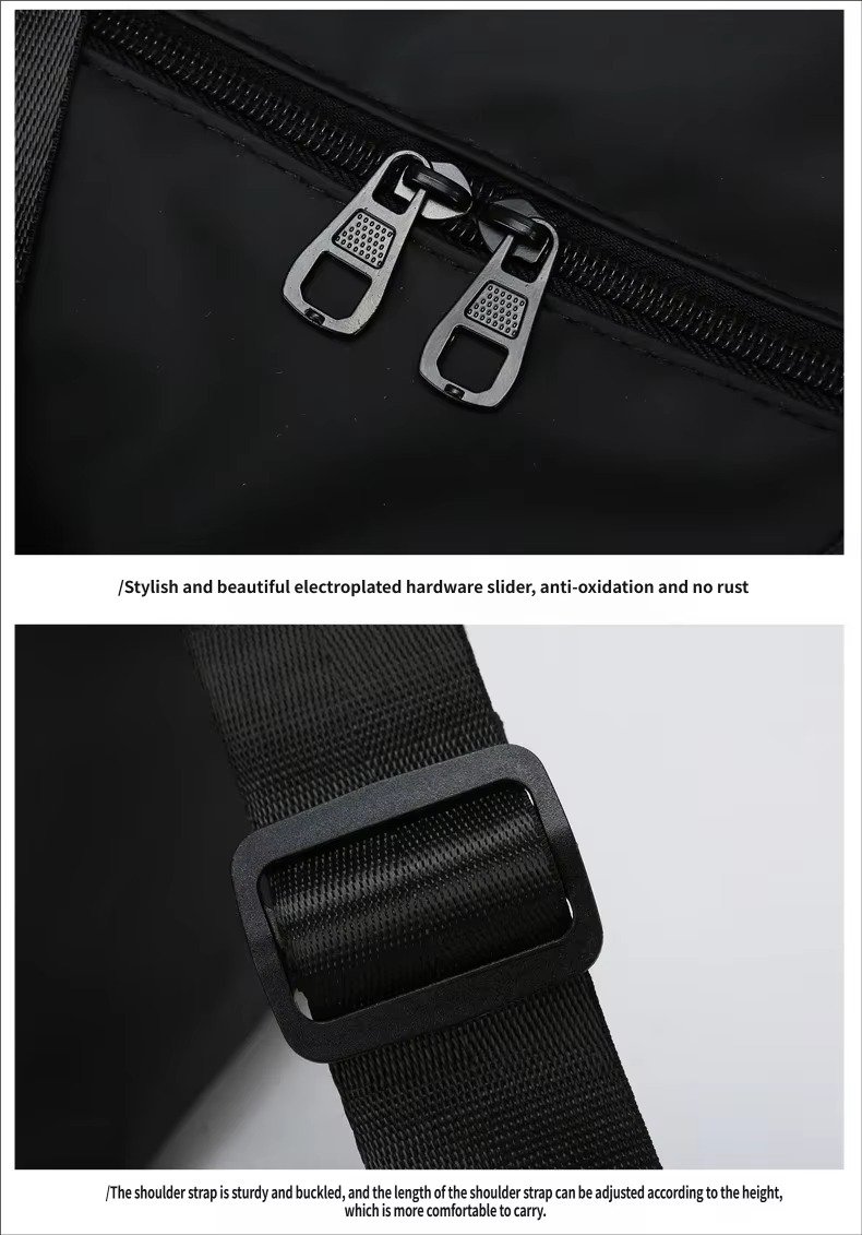 Custom Logo Waterproof Oxford Duffel Bag 30-40L with Shoe Compartment – Gym, Yoga & Swim Bag product detail