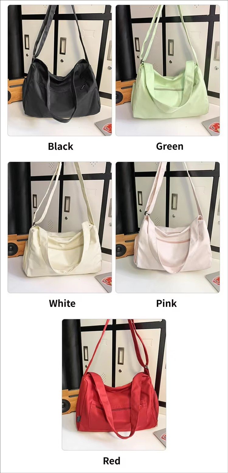 Custom Nylon Crossbody Duffel Bag with Shoe Compartment – Lightweight Sport & Travel Bag product detail