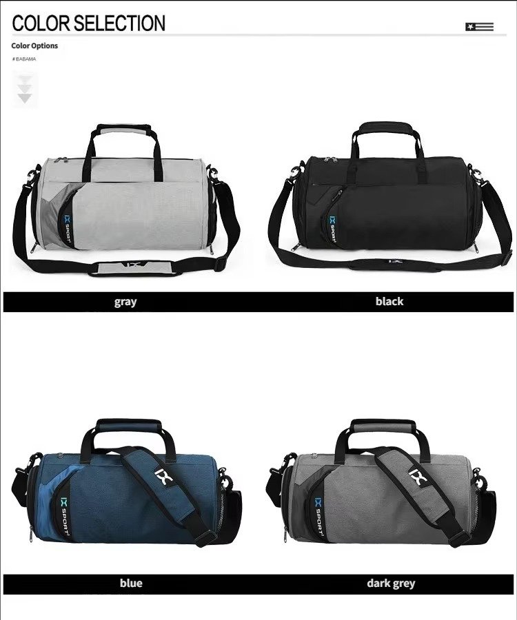 Custom Waterproof Oxford Gym Duffel Bag 20-30L with Dry Wet Separation – Fitness & Travel Bag product detail