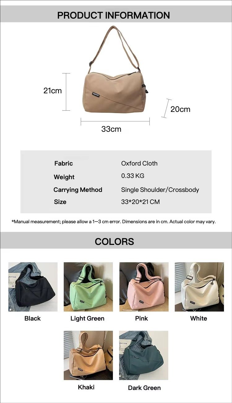 Custom Oxford Cloth Crossbody Sling Bag – Lightweight Waterproof Shoulder Bag for Daily & Sports Use product detail