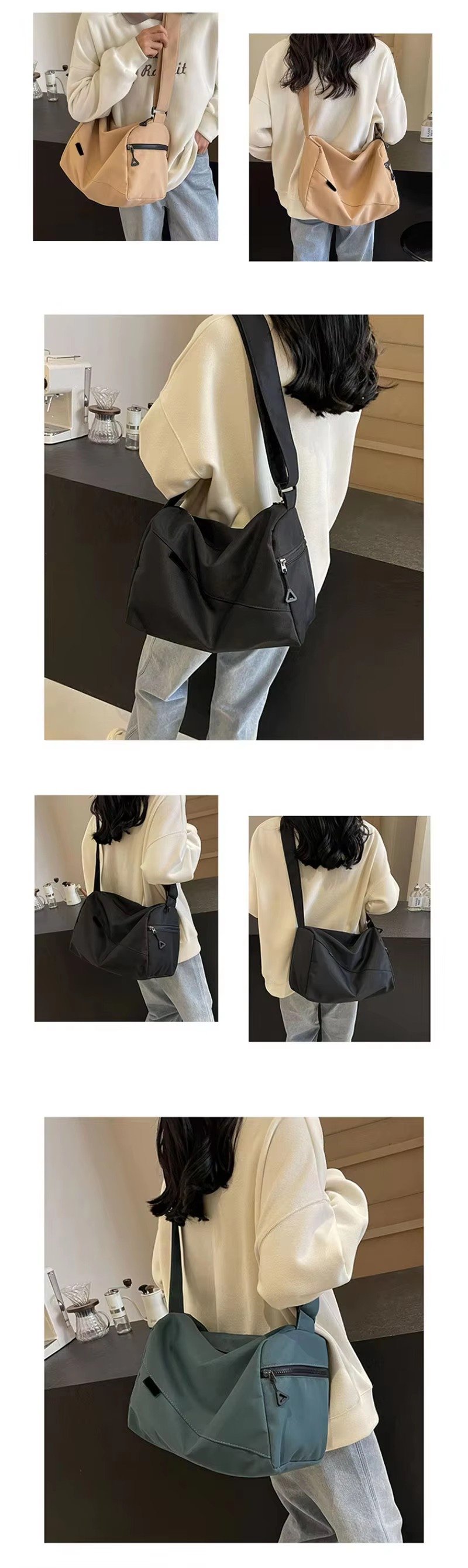 Custom Oxford Cloth Crossbody Sling Bag – Lightweight Waterproof Shoulder Bag for Daily & Sports Use product detail
