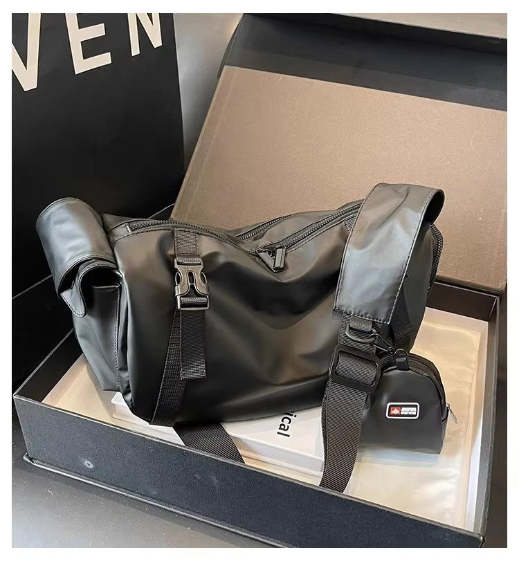 Custom Nylon Crossbody Messenger Bag with Coin Purse – Waterproof Travel & Business Sling Bag product detail