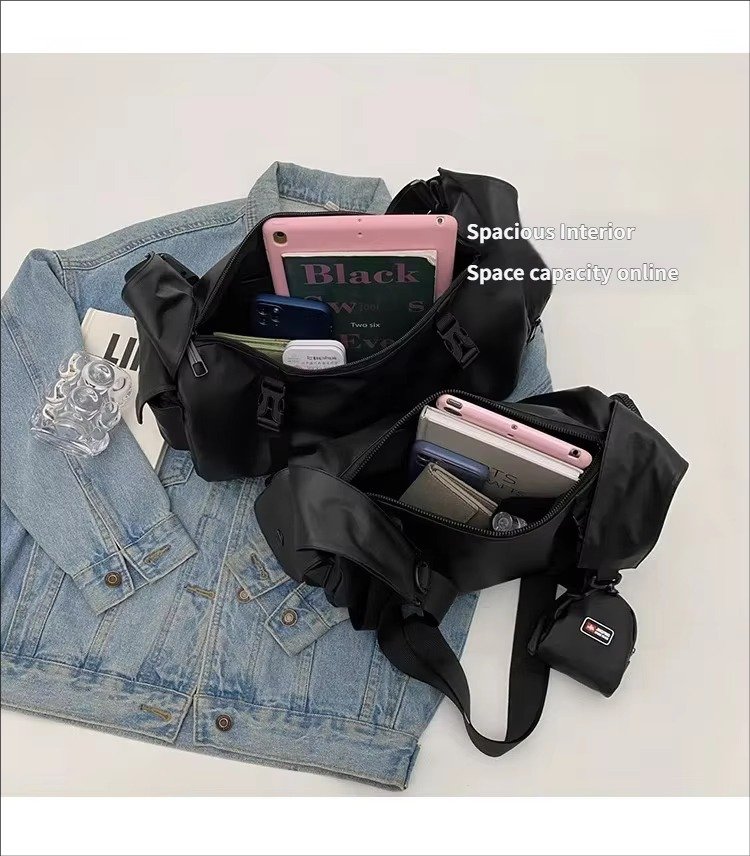 Custom Nylon Crossbody Messenger Bag with Coin Purse – Waterproof Travel & Business Sling Bag product detail