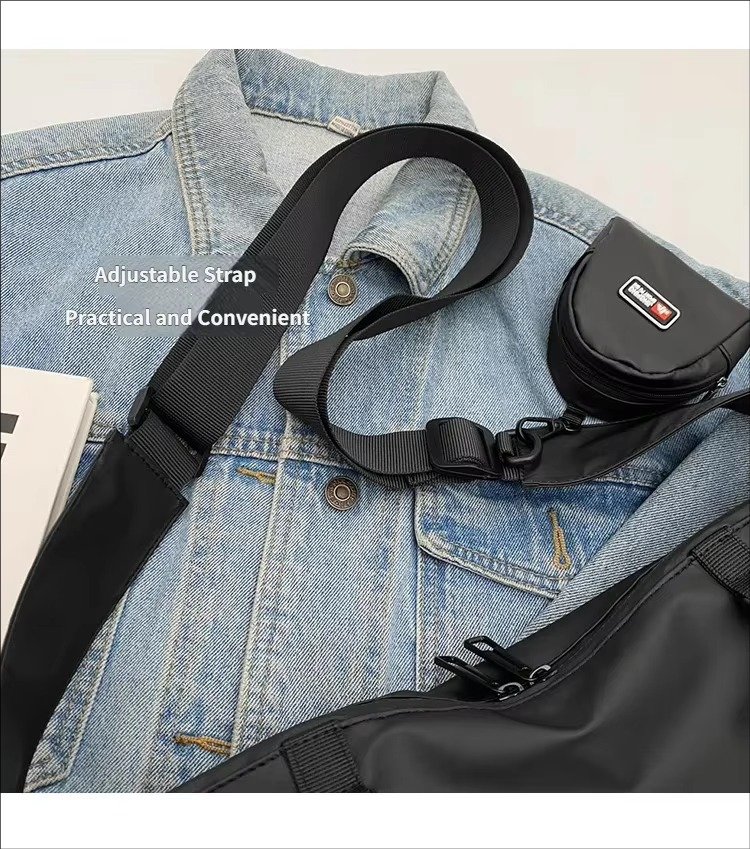 Custom Nylon Crossbody Messenger Bag with Coin Purse – Waterproof Travel & Business Sling Bag product detail