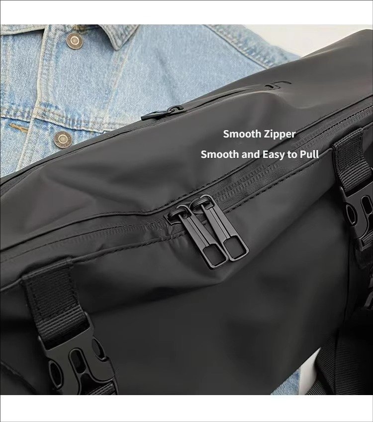 Custom Nylon Crossbody Messenger Bag with Coin Purse – Waterproof Travel & Business Sling Bag product detail