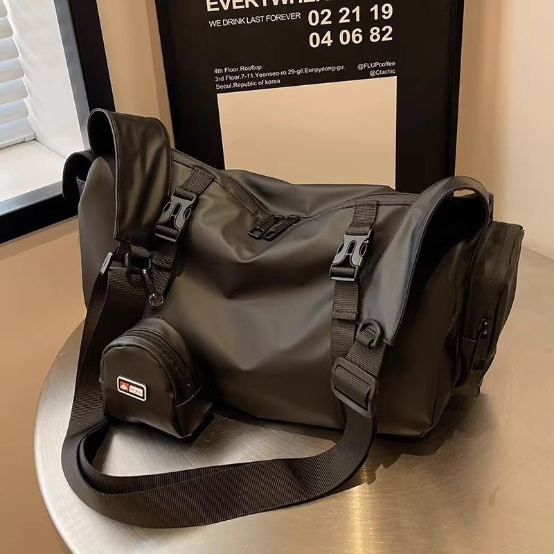 Custom Nylon Crossbody Messenger Bag with Coin Purse – Waterproof Travel & Business Sling Bag product detail