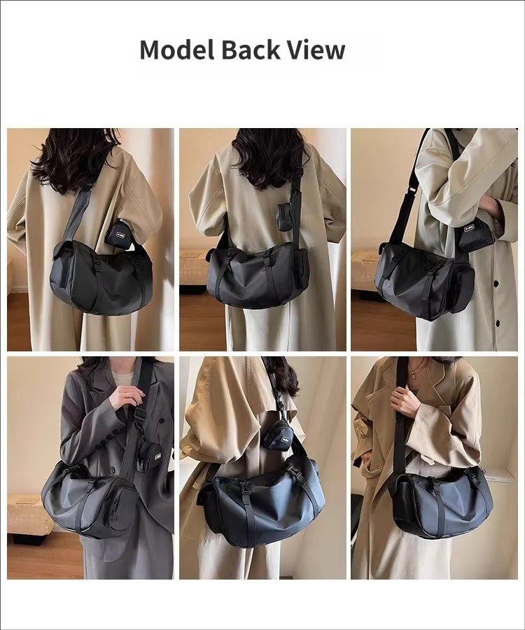 Custom Nylon Crossbody Messenger Bag with Coin Purse – Waterproof Travel & Business Sling Bag product detail