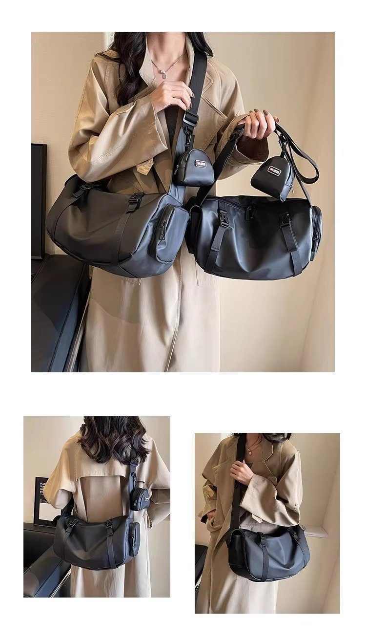 Custom Nylon Crossbody Messenger Bag with Coin Purse – Waterproof Travel & Business Sling Bag product detail