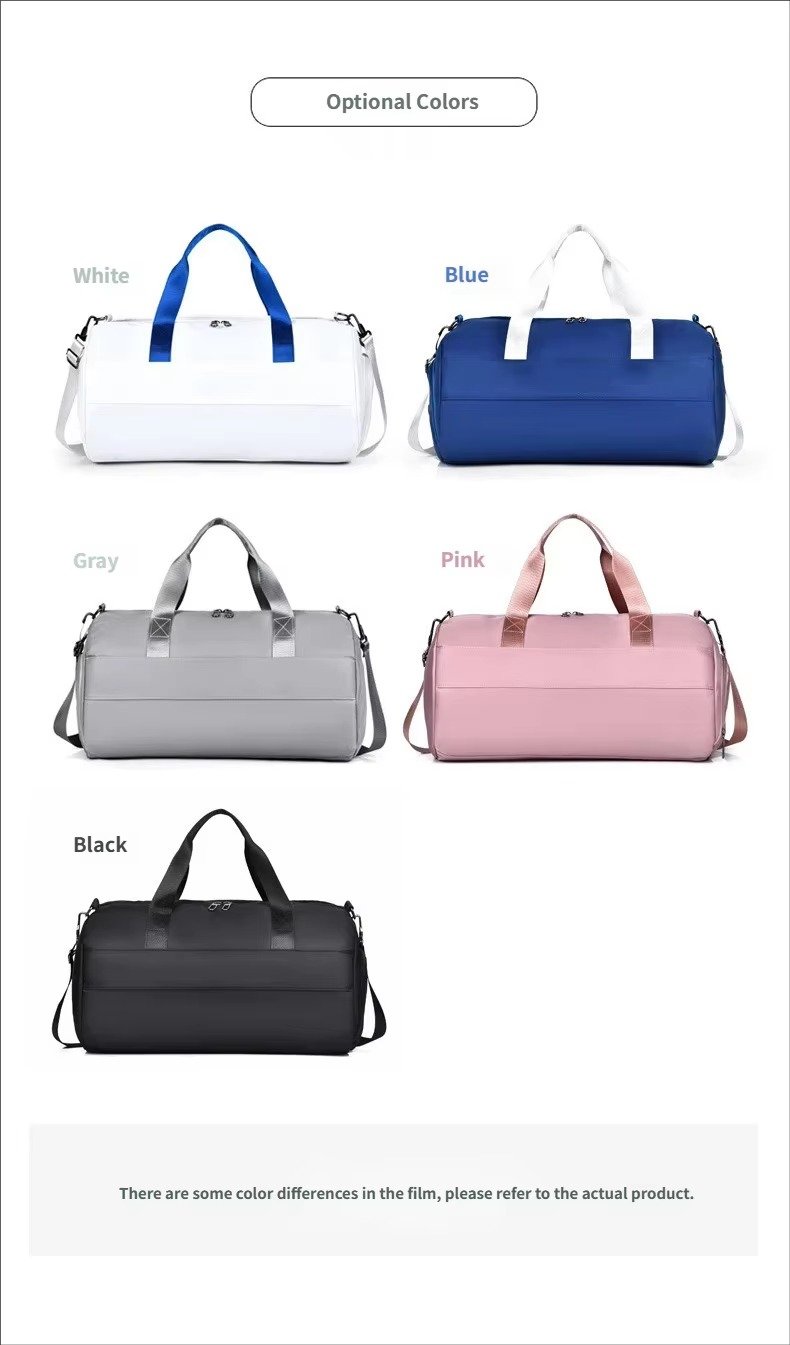 Custom Logo Oxford Yoga Fitness Duffel Bag 20-30L – Waterproof Crossbody Travel Bag with Shoe Pocket product detail