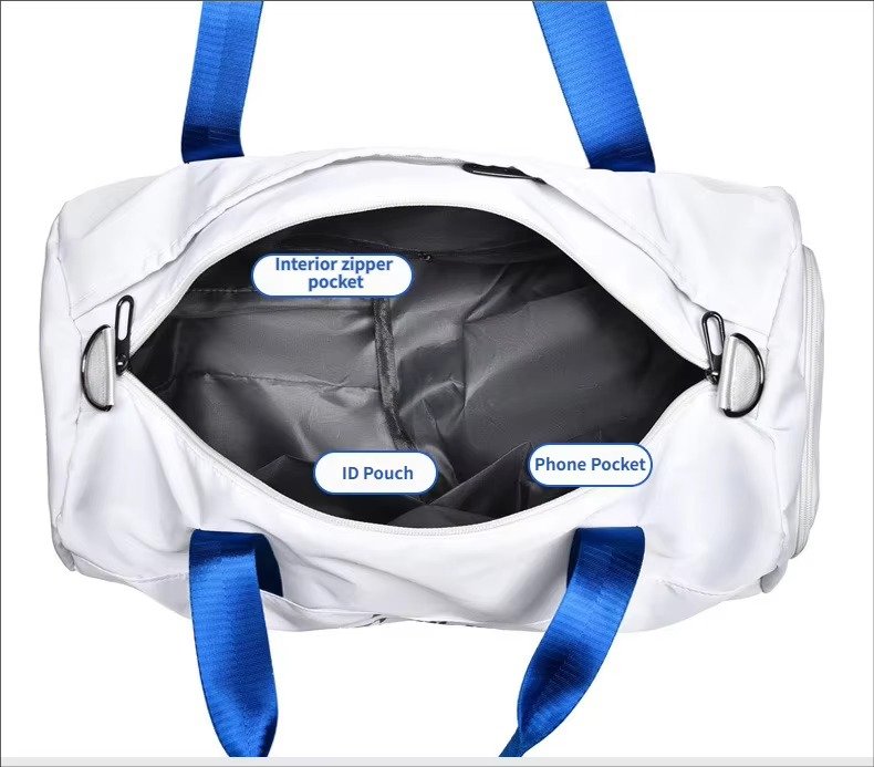 Custom Logo Oxford Yoga Fitness Duffel Bag 20-30L – Waterproof Crossbody Travel Bag with Shoe Pocket product detail