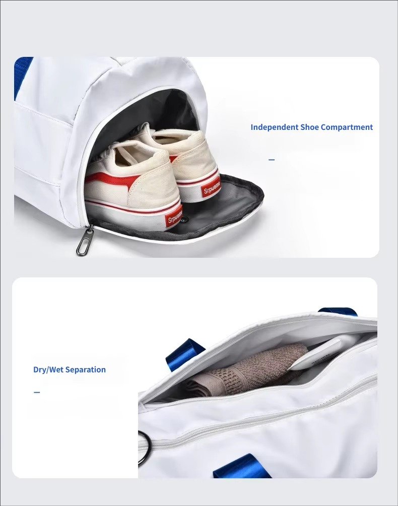 Custom Logo Oxford Yoga Fitness Duffel Bag 20-30L – Waterproof Crossbody Travel Bag with Shoe Pocket product detail