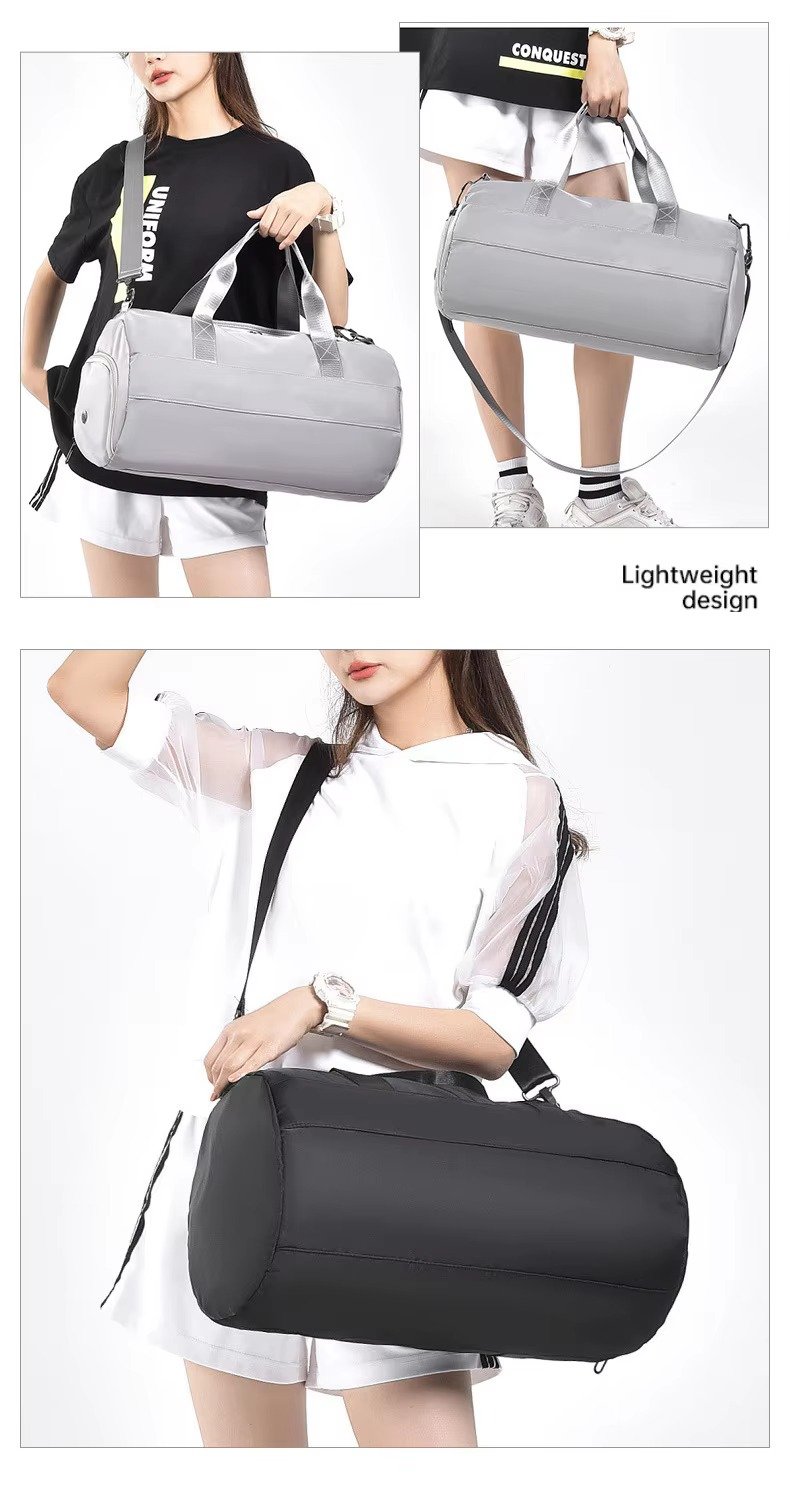 Custom Logo Oxford Yoga Fitness Duffel Bag 20-30L – Waterproof Crossbody Travel Bag with Shoe Pocket product detail