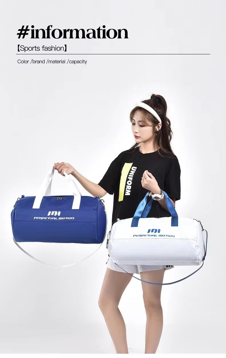 Custom Logo Oxford Yoga Fitness Duffel Bag 20-30L – Waterproof Crossbody Travel Bag with Shoe Pocket product detail