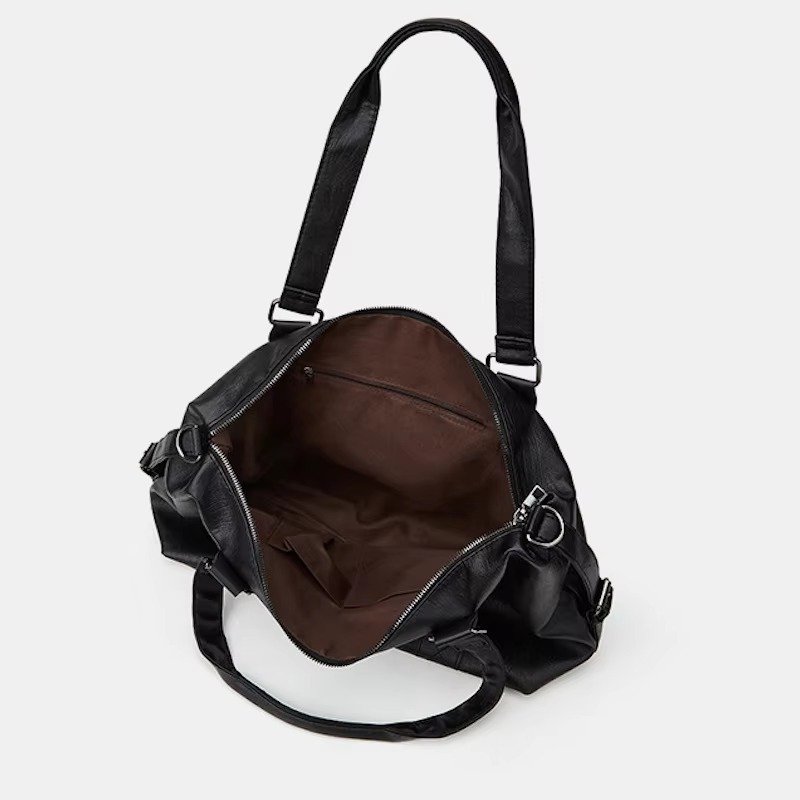 Custom PU Leather Crossbody Tote Bag – Vintage Waterproof Shoulder Handbag for Travel & Shopping product detail