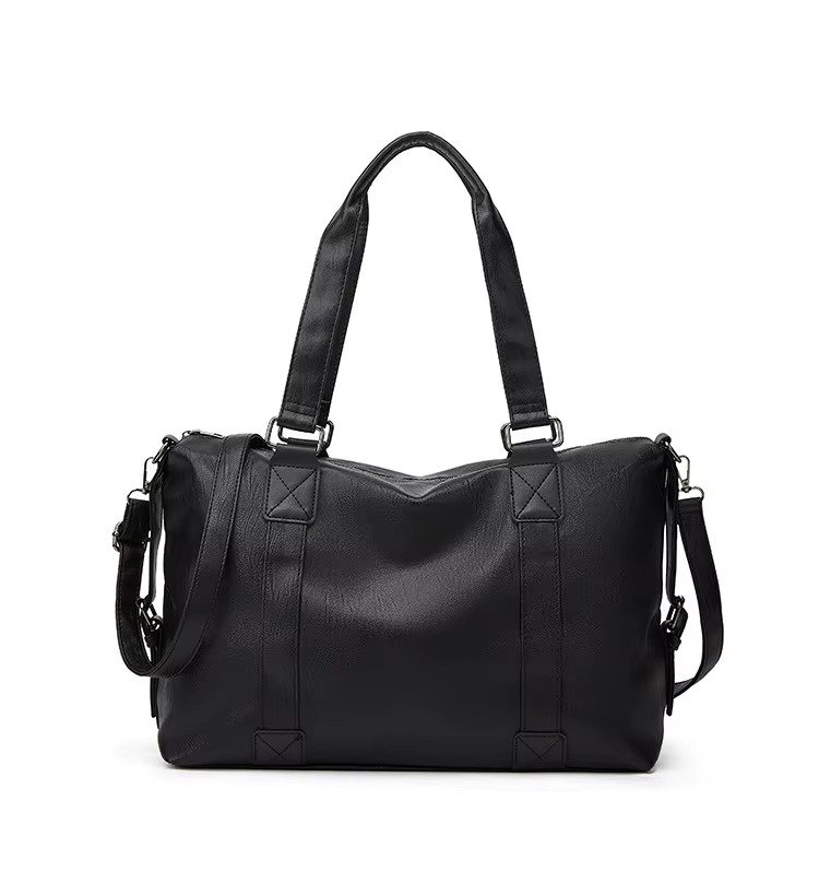 Custom PU Leather Crossbody Tote Bag – Vintage Waterproof Shoulder Handbag for Travel & Shopping product detail