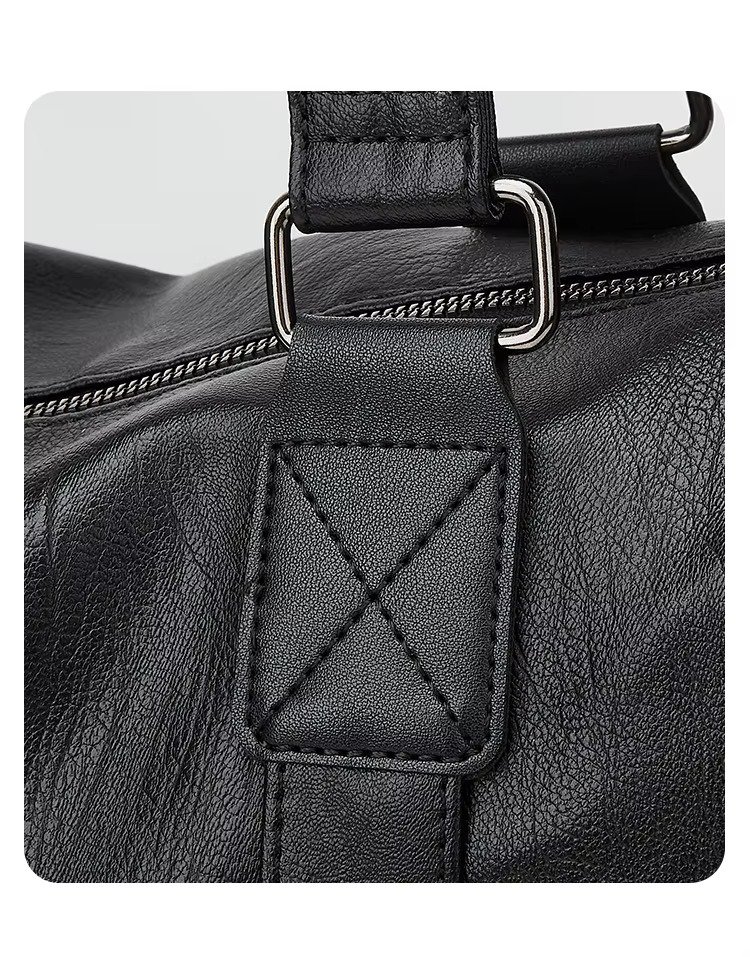Custom PU Leather Crossbody Tote Bag – Vintage Waterproof Shoulder Handbag for Travel & Shopping product detail