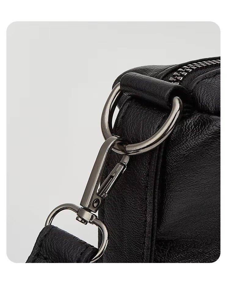 Custom PU Leather Crossbody Tote Bag – Vintage Waterproof Shoulder Handbag for Travel & Shopping product detail