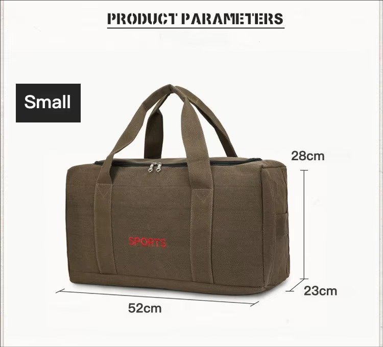 Custom Canvas Duffel Bag Large Capacity – Durable Weekender Travel & Moving Luggage Bag product detail