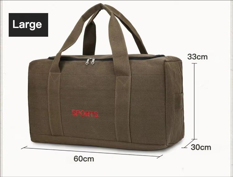Custom Canvas Duffel Bag Large Capacity – Durable Weekender Travel & Moving Luggage Bag product detail