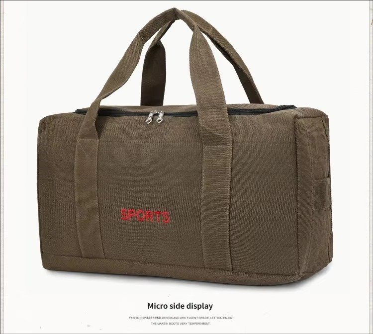 Custom Canvas Duffel Bag Large Capacity – Durable Weekender Travel & Moving Luggage Bag product detail