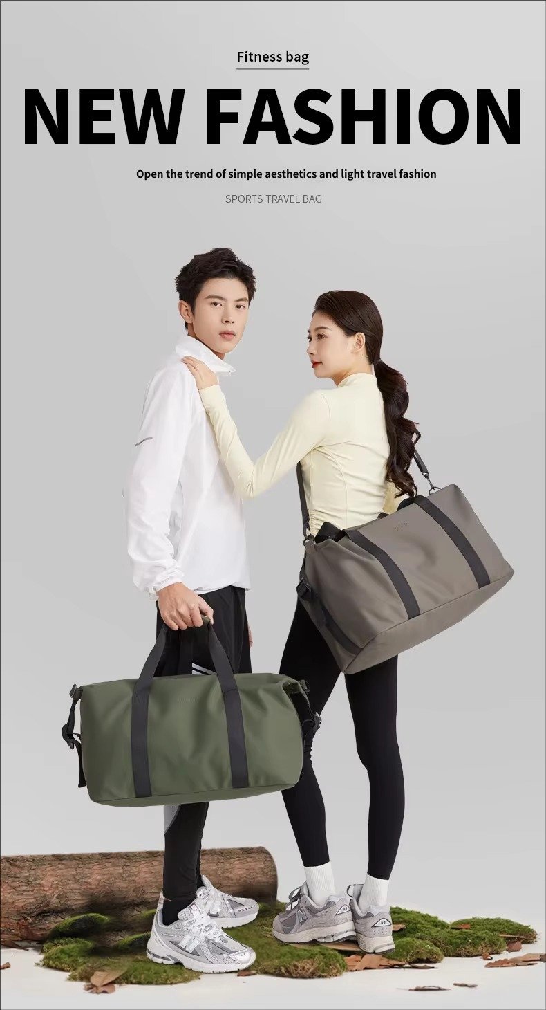 Custom Luxury PU Leather Weekender Duffel Bag – Waterproof Lightweight Travel Gym Bag product detail