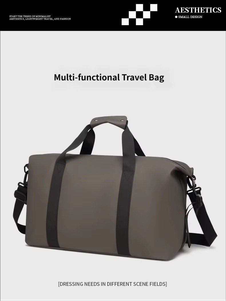 Custom Luxury PU Leather Weekender Duffel Bag – Waterproof Lightweight Travel Gym Bag product detail