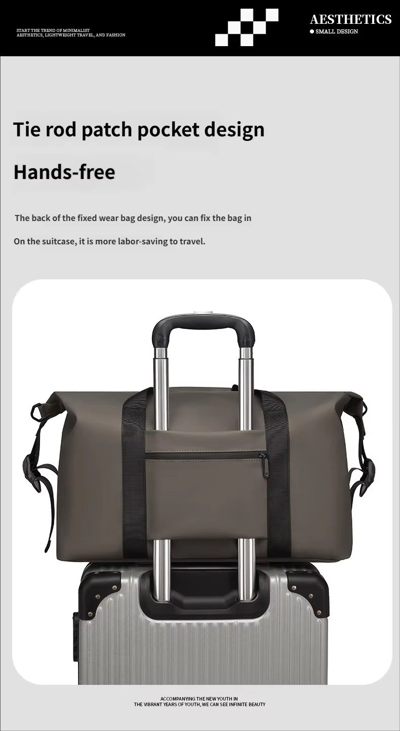 Custom Luxury PU Leather Weekender Duffel Bag – Waterproof Lightweight Travel Gym Bag product detail