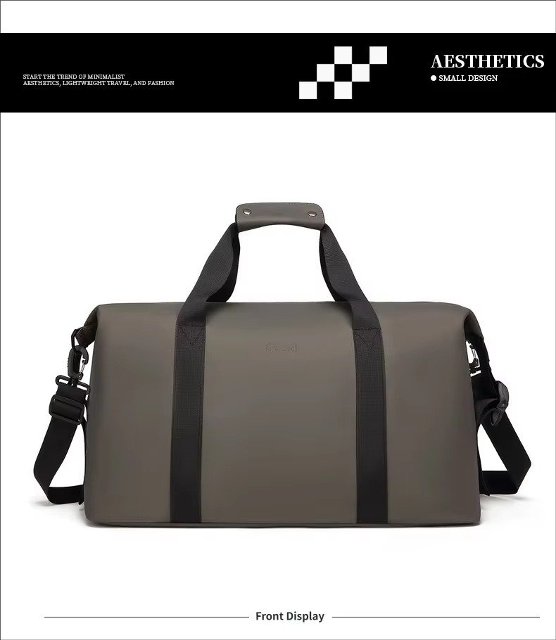 Custom Luxury PU Leather Weekender Duffel Bag – Waterproof Lightweight Travel Gym Bag product detail