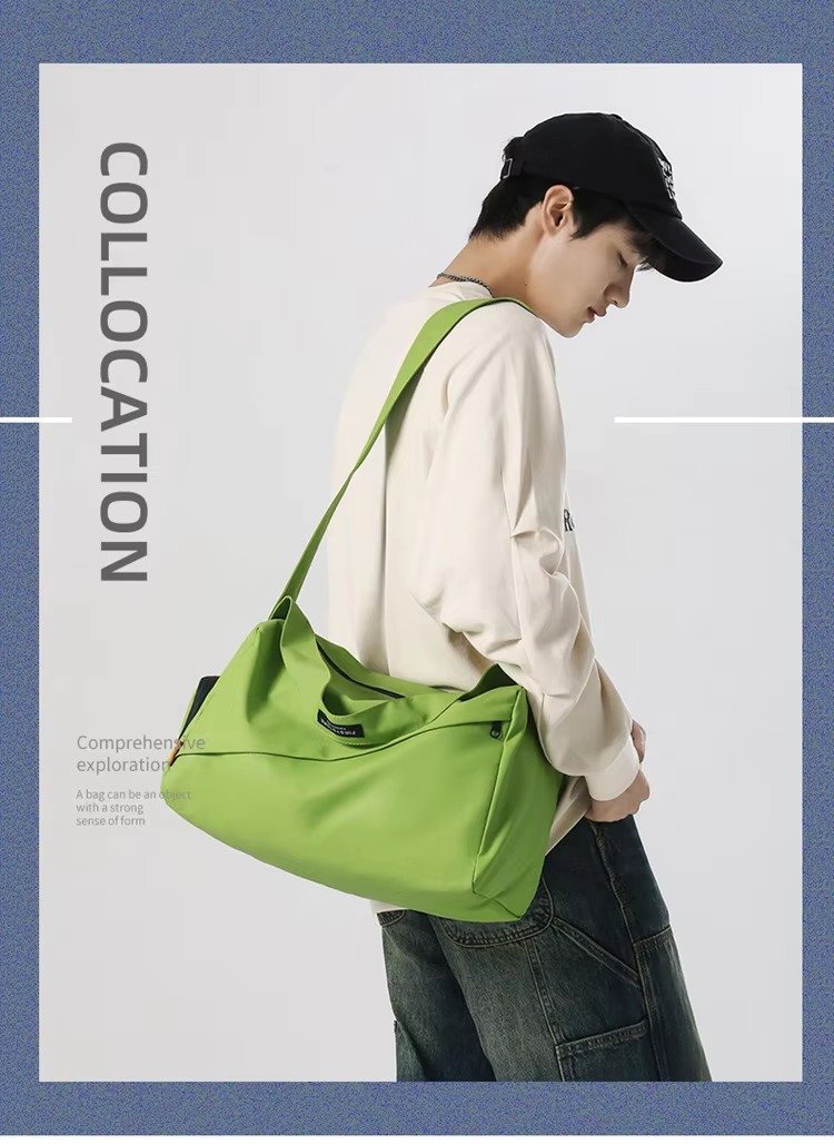 Custom Oxford Duffel Bag 20-30L with Luggage Trolley Sleeve – Yoga Fitness Crossbody Bag product detail