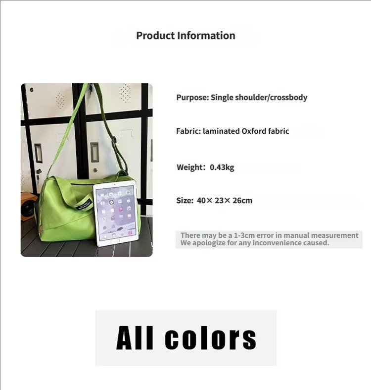 Custom Oxford Duffel Bag 20-30L with Luggage Trolley Sleeve – Yoga Fitness Crossbody Bag product detail
