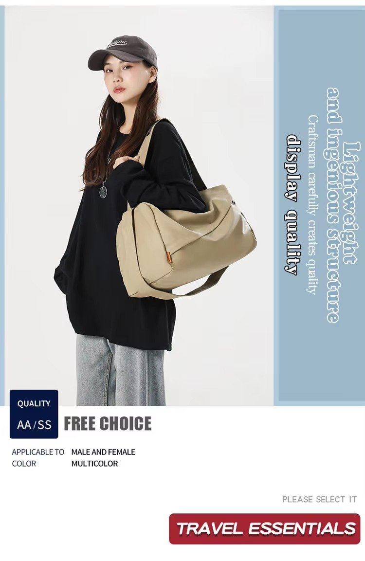Custom Oxford Duffel Bag 20-30L with Luggage Trolley Sleeve – Yoga Fitness Crossbody Bag product detail