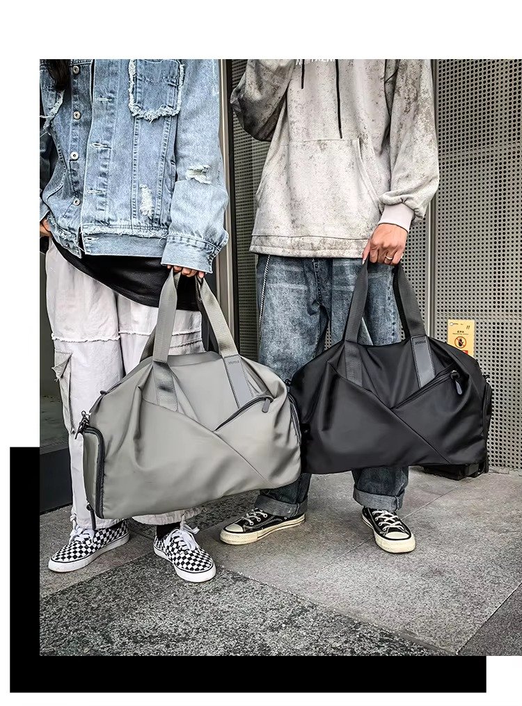Custom Nylon Foldable Duffel Bag 20-30L – Waterproof Gym & Travel Bag with Dry Wet Separation product detail